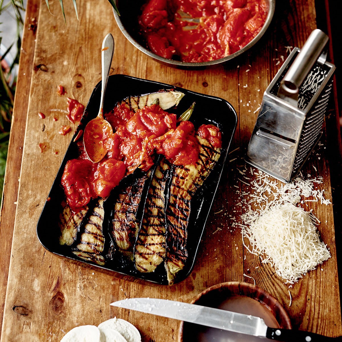 BBQ recept: mrs melanzane en mr mozzarella