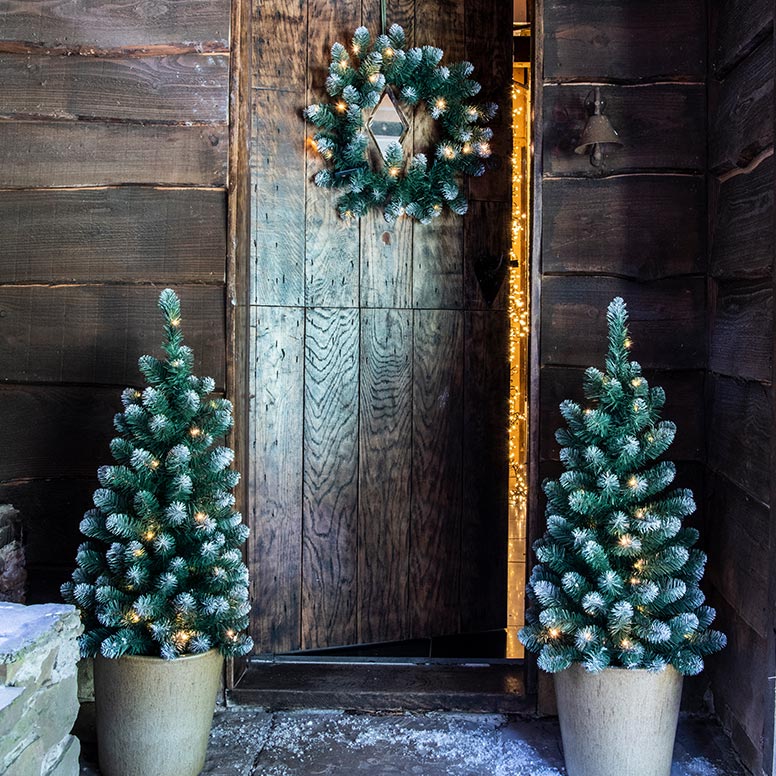 Kerstversiering voor buiten, kerst voordeurset