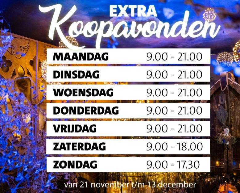 Extra koopavonden!