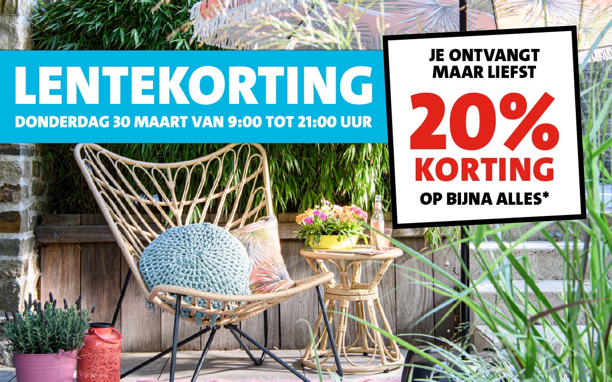 20% LENTE KORTINGSDAG!